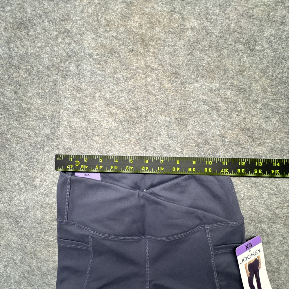 Jockey Womens‎ Crosswaist Yoga Pants Charcoal Gray High Rise Pockets XS JL0899 - Picture 3 of 9